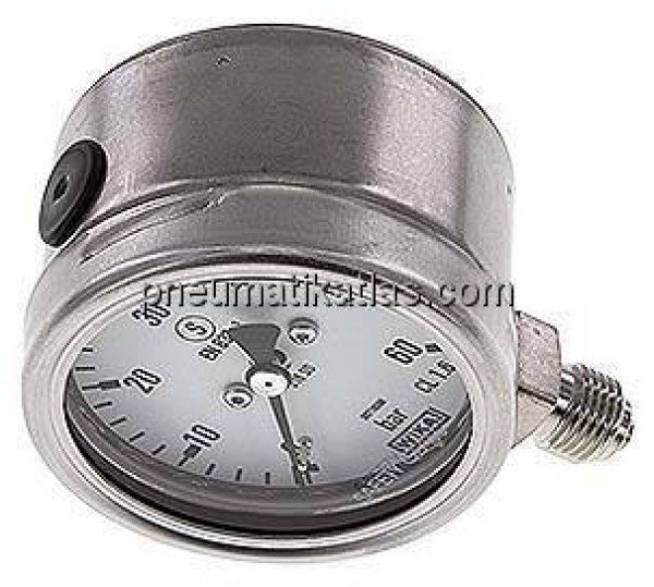Sicherheits-Manometer senkrecht, 63mm, 0 - 60 bar