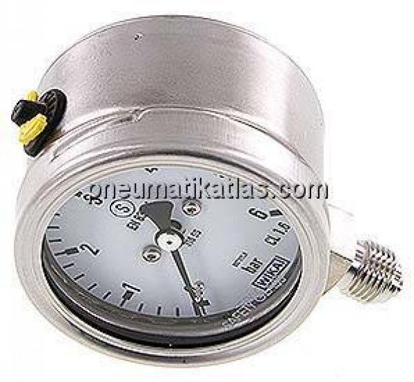 Sicherheits-Manometer senkrecht, 63mm, 0 - 6 bar