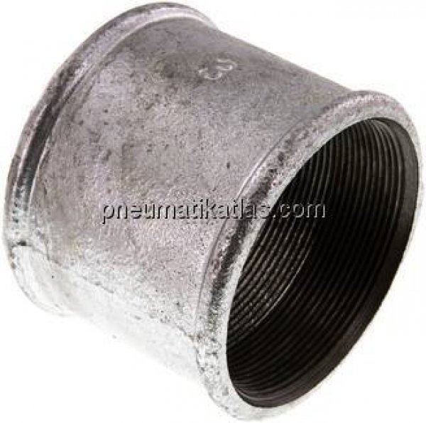 Rundmuffe Rp 3"-Rp 3", Temperguss verzinkt