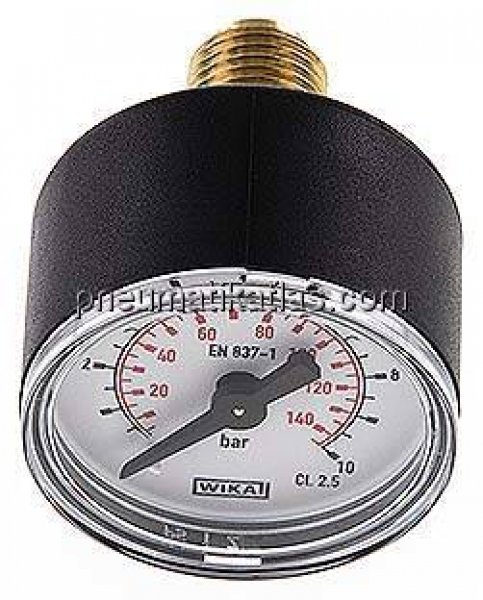 Manometer waagerecht (KU/Ms), 40mm, 0 - 10 bar, G 1/4"