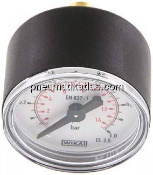Manometer waagerecht (KU/Ms), 40mm, 0 - 1 bar, G 1/8"