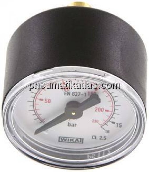Manometer waagerecht (KU/Ms), 40mm, 0 - 16 bar, G 1/8"