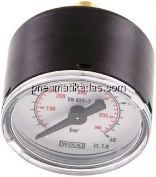 Manometer waagerecht (ST/Ms), 40mm, 0 - 40 bar, G 1/8"