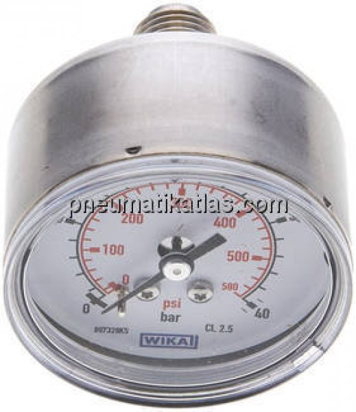 ES-Manometer waagerecht, 50mm, 0 - 40 bar, G 1/4"