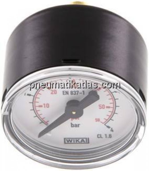 Manometer waagerecht (ST/Ms), 40mm, 0 - 4 bar, G 1/8"