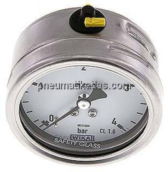 Chemie-Manometer waagerecht, 63mm, 0 - 4 bar