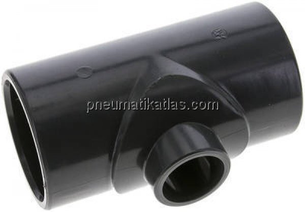 Klebemuffen-T-Stück, reduziert, PVC-U, 63x32x63mm