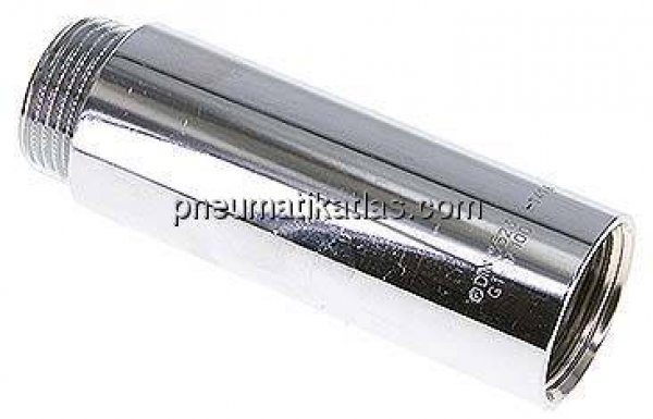 Gewindeverlängerung G 1"-100mm, Messing verchromt