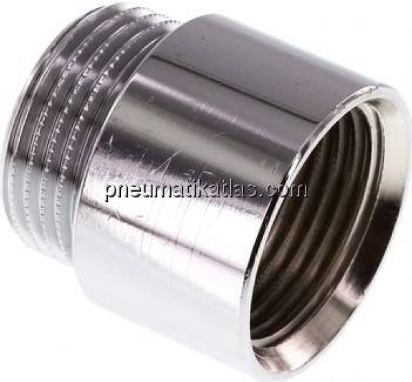 Gewindeverlängerung G 1"-25mm, Messing verchromt