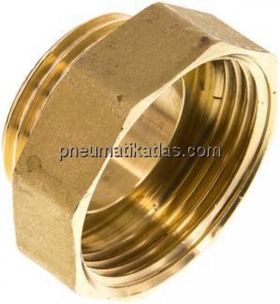 Reduziernippel G 1"(AG)-G 1-1/4"(IG), Messing