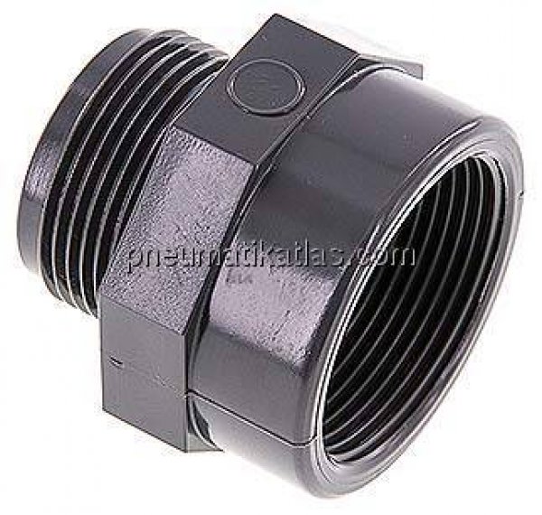 Reduziernippel G 1-1/4"(AG)-Rp 1-1/2"(IG), PVC-U