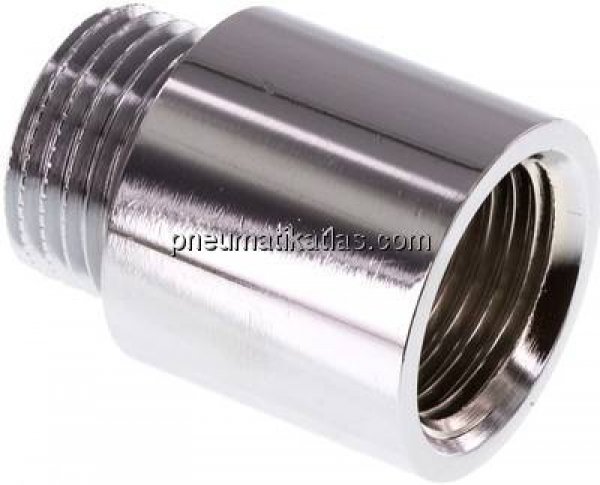 Gewindeverlängerung G 1/2"-25mm, Messing verchromt