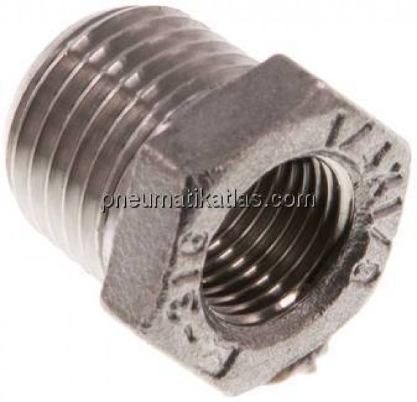 Reduziernippel R 1/4"(AG)-Rp 1/8"(IG), 1.4408