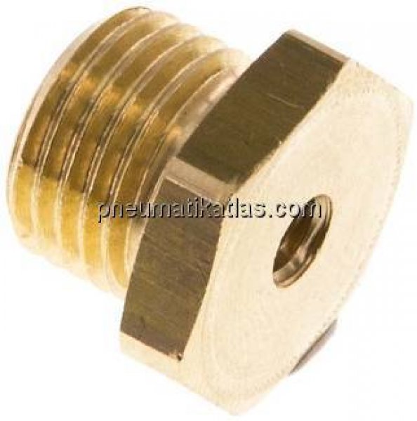 Reduziernippel G 1/4"(AG)-M 5(IG), Messing