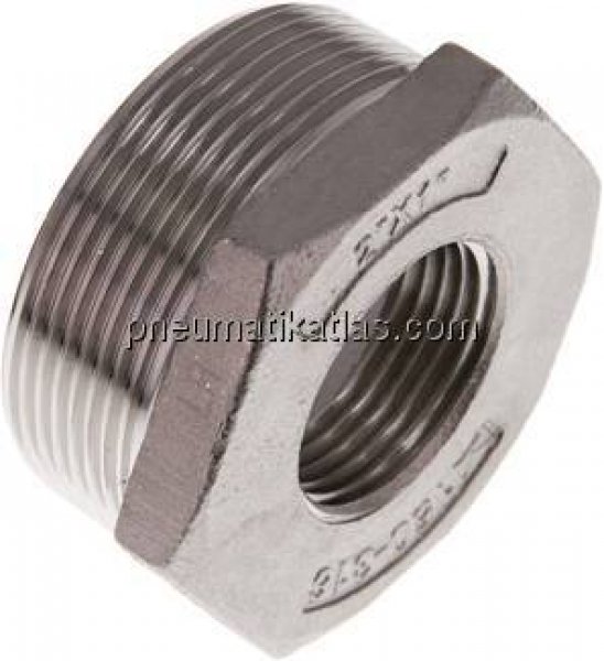 Reduziernippel R 2"(AG)-Rp 1"(IG), 1.4408