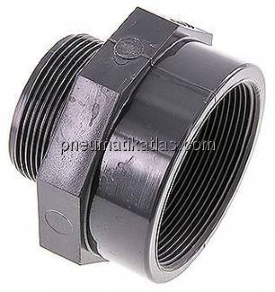 Reduziernippel G 2"(AG)-Rp 2-1/2"(IG), PVC-U