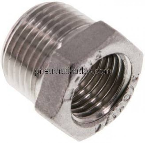 Reduziernippel R 3/8"(AG)-Rp 1/4"(IG), 1.4408