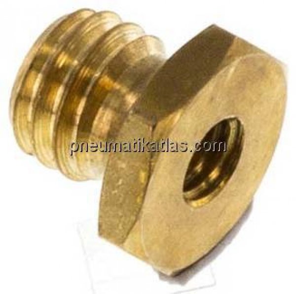 Reduziernippel M 5(AG)-M 3(IG), Messing