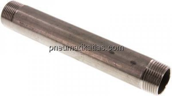 Rohrdoppelnippel R 1"-200mm, 1.4571