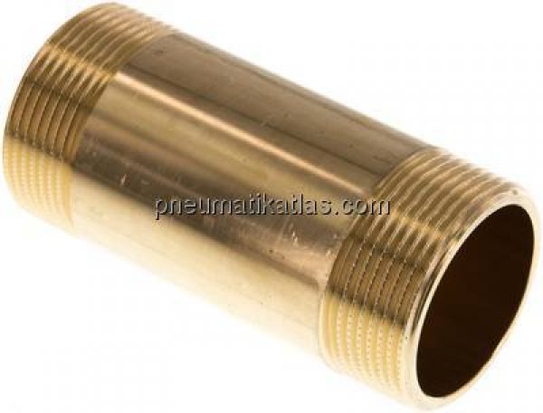 Rohrdoppelnippel G 1-1/2"-100mm, Messing