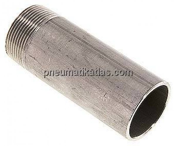 Anschweißnippel R 1-1/2"-120mm-48,3mm, 1.4571