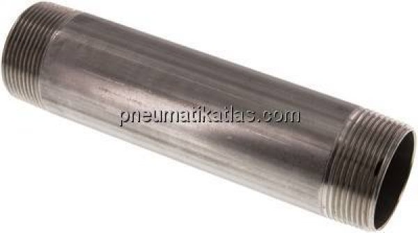 Rohrdoppelnippel R 1-1/2"-180mm, 1.4571