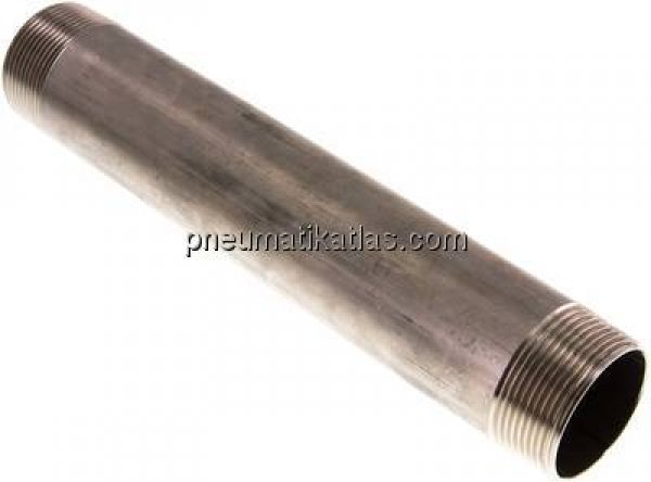 Rohrdoppelnippel R 1-1/2"-250mm, 1.4571