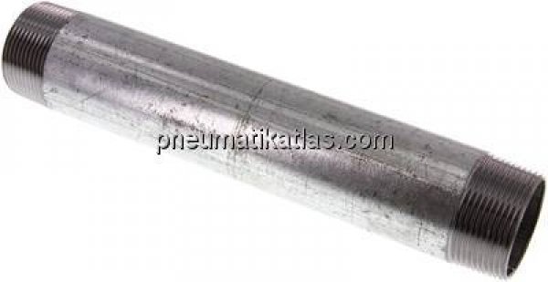 Rohrdoppelnippel R 1-1/2"-250mm, Stahlrohr ST 37 verzinkt