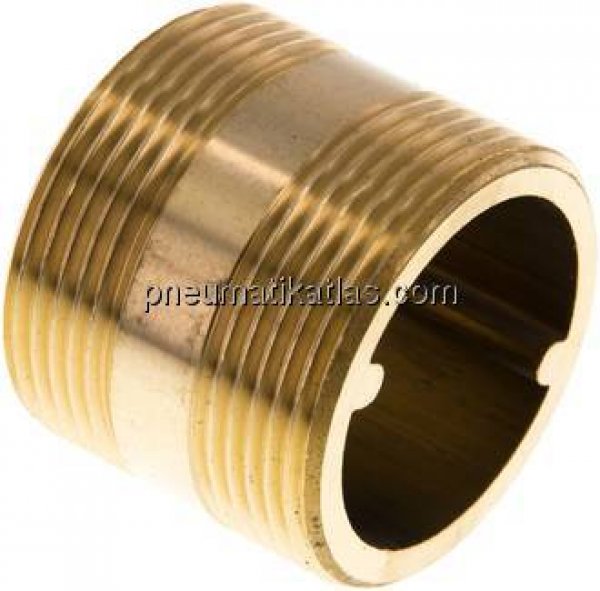 Rohrdoppelnippel G 1-1/2"-40mm, Messing