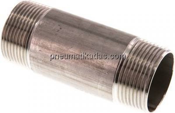 Rohrdoppelnippel R 1-1/4"-100mm, 1.4571