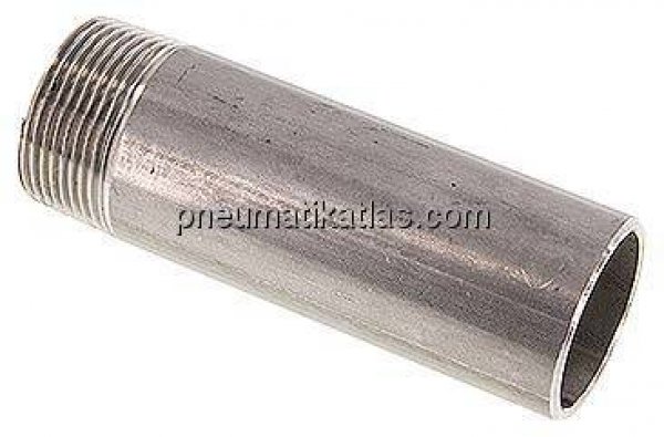 Anschweißnippel R 1-1/4"-120mm-42,4mm, 1.4571