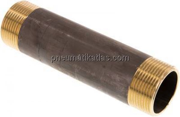 Rohrdoppelnippel G 1-1/4"-150mm, Messing