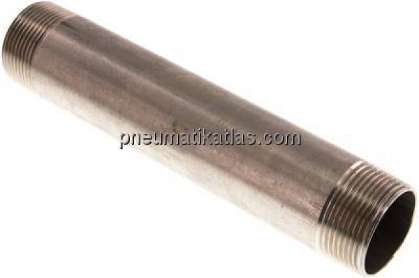 Rohrdoppelnippel R 1-1/4"-200mm, 1.4571