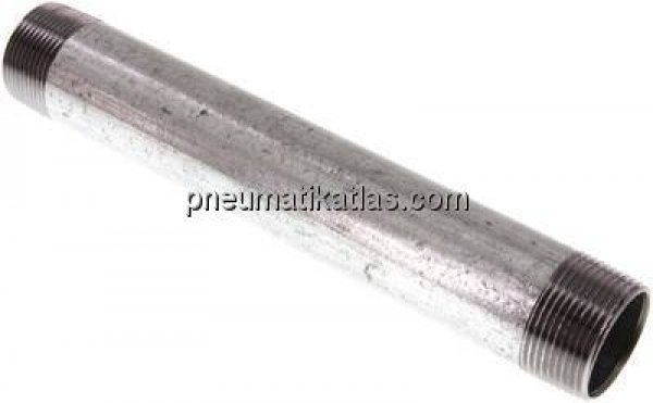 Rohrdoppelnippel R 1-1/4"-250mm, Stahlrohr ST 37 verzinkt