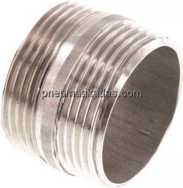 Rohrdoppelnippel R 1-1/4"-30mm, 1.4571