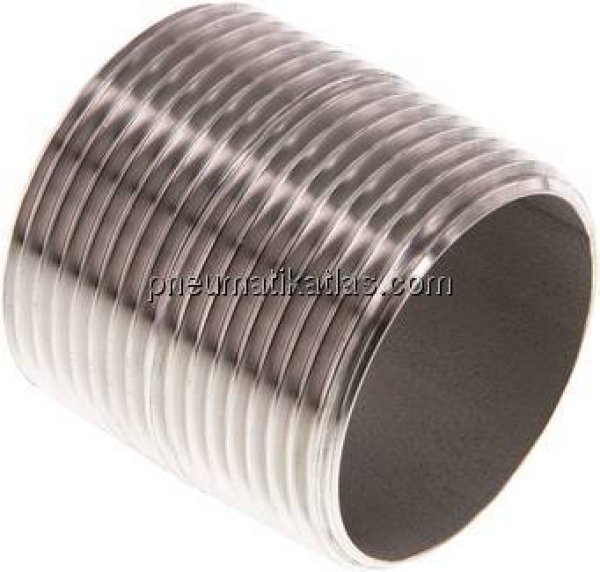 Rohrdoppelnippel R 1-1/4"-40mm, 1.4571