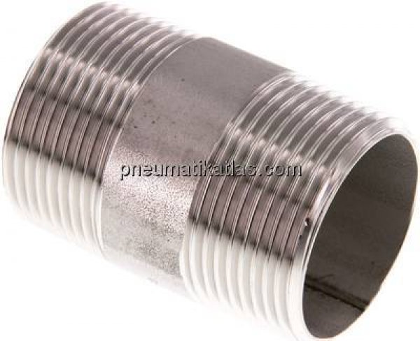 Rohrdoppelnippel R 1-1/4"-60mm, 1.4571