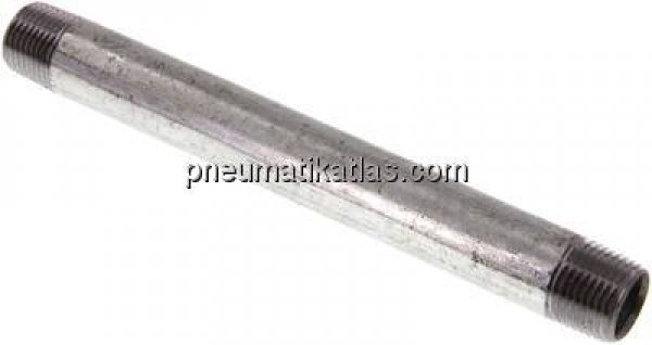 Rohrdoppelnippel R 1/2"-180mm, Stahlrohr ST 37 verzinkt