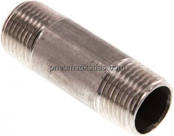 Rohrdoppelnippel R 1/2"-60mm, 1.4571