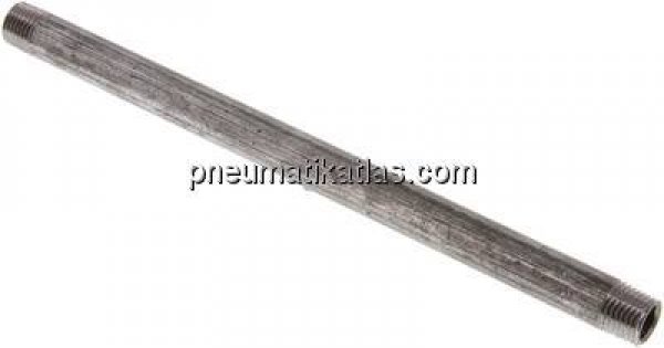 Rohrdoppelnippel R 1/4"-200mm, Stahlrohr ST 37 verzinkt