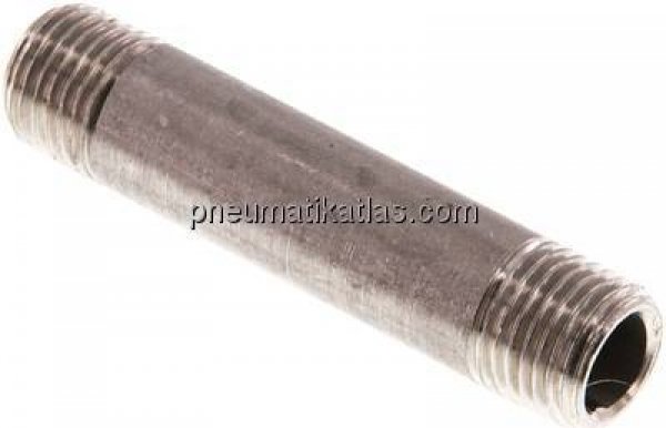 Rohrdoppelnippel R 1/4"-60mm, 1.4571