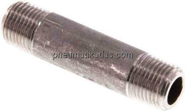 Rohrdoppelnippel R 1/8"-40mm, 1.4571