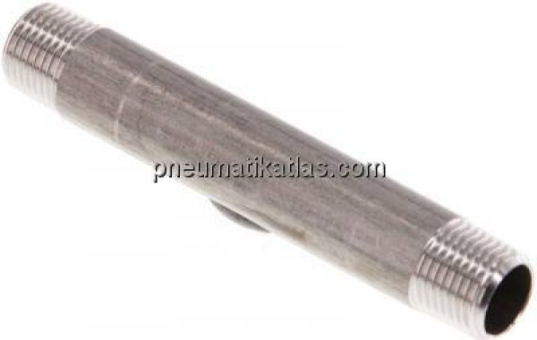 Rohrdoppelnippel R 1/8"-60mm, 1.4571