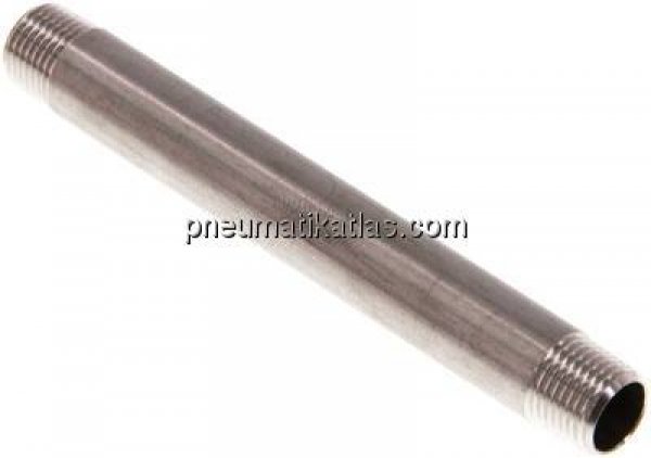 Rohrdoppelnippel R 1/8"-80mm, 1.4571