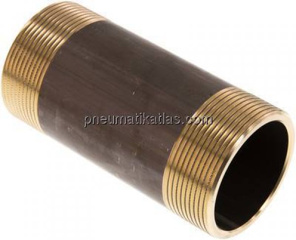 Rohrdoppelnippel G 2"-120mm, Messing