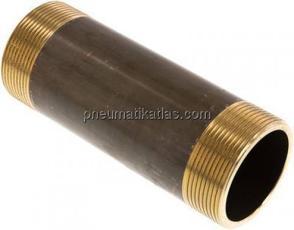 Rohrdoppelnippel G 2"-150mm, Messing