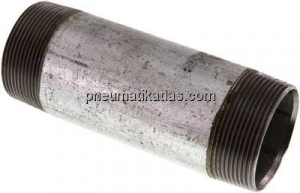 Rohrdoppelnippel R 2"-150mm, Stahlrohr ST 37 verzinkt