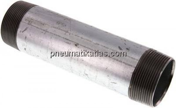 Rohrdoppelnippel R 2"-200mm, Stahlrohr ST 37 verzinkt