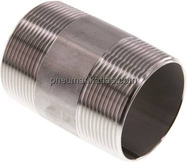 Rohrdoppelnippel R 2"-80mm, 1.4571