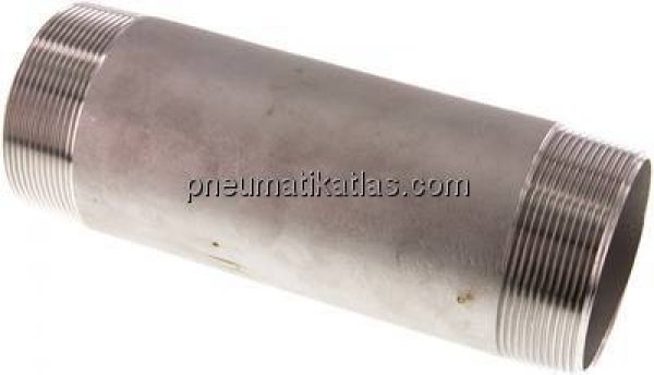 Rohrdoppelnippel R 2-1/2"-200mm, 1.4571